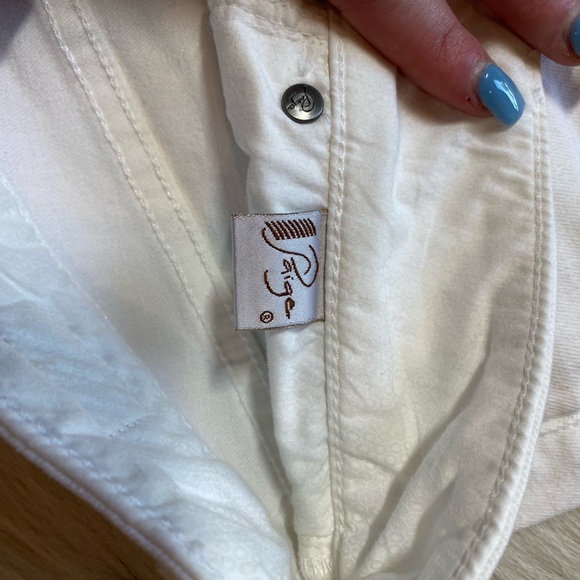 Paige white denim distressed shorts - Picture 8 of 9